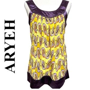 ARYEH Top Women's Size Medium Sleeveless Boho Print